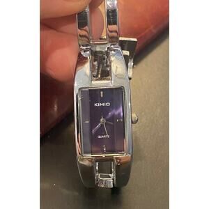 Women's 20mm Silver Tone Kimio Watch, K1601L, Bracelet Band, Thick Crystal